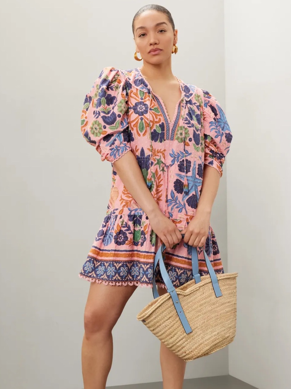 FARM Rio Seashell Cotton Mini Dress - Picture 4 of 16
